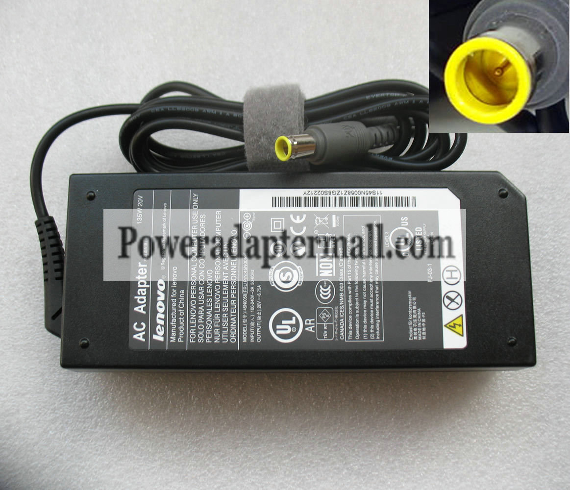 135W Lenovo 45N0052 45N0053 20V 6.75A Laptop AC Adapter 135W Lenovo 45N0052 45N0053 20V 6.75A Laptop AC Adapter
