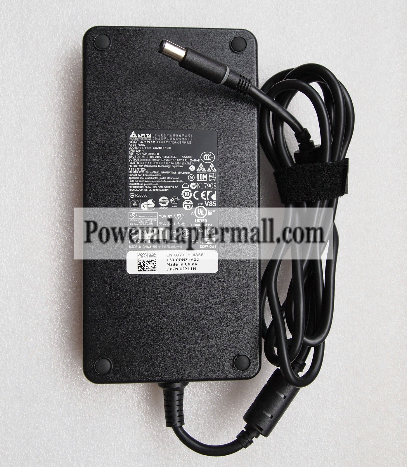 Genuine 19.5V 12.3A Slim Dell Precision M6500 AC Power Adapter Genuine 19.5V 12.3A Slim Dell Precision M6500 AC Power Adapter