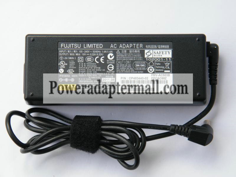 Original 19V 6.32A Fujitsu LifeBook N3010 N5000 AC Power Adapter Original 19V 6.32A Fujitsu LifeBook N3010 N5000 AC Power Adapter
