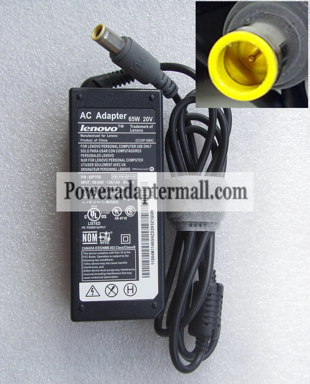 90W IBM 92P1111 40Y7664 Lenovo 3000 Series Laptop AC Adapter 90W IBM 92P1111 40Y7664 Lenovo 3000 Series Laptop AC Adapter