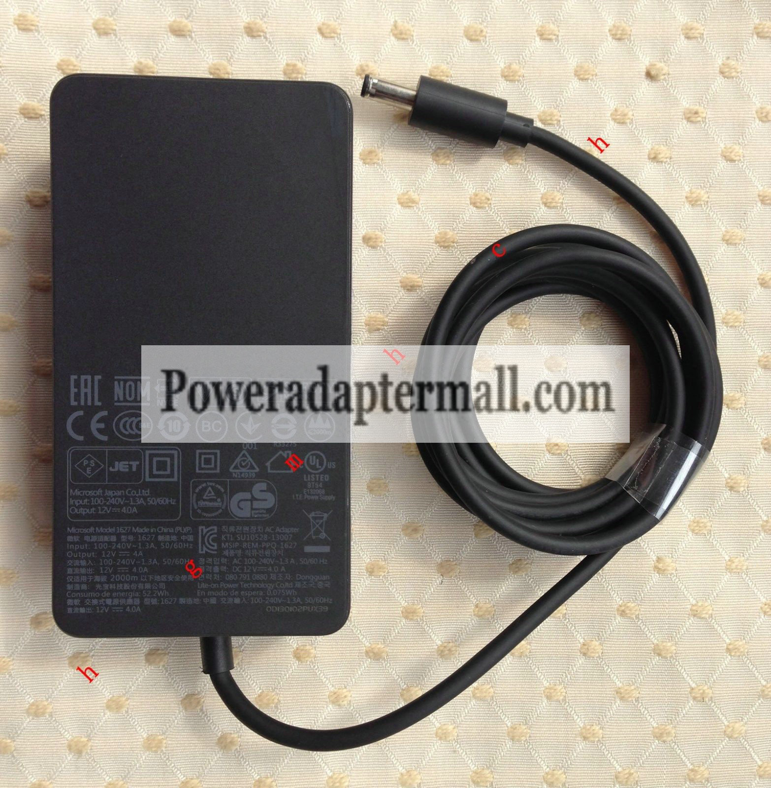 Original Microsoft 48W 1627 AC Adapter for Surface Pro 3 PC Original Microsoft 48W 1627 AC Adapter for Surface Pro 3 PC