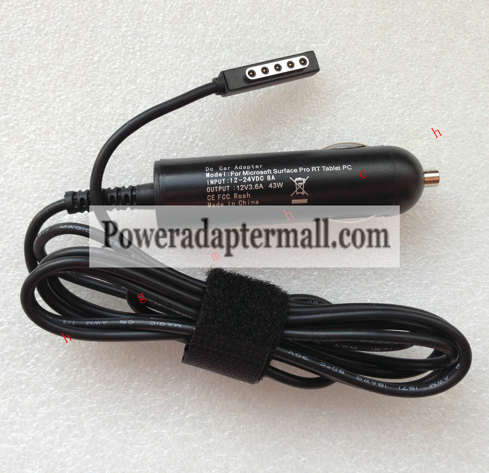 43W Microsoft Surface Pro 2 Tablet Series DC Car Adapter Charger 43W Microsoft Surface Pro 2 Tablet Series DC Car Adapter Charger