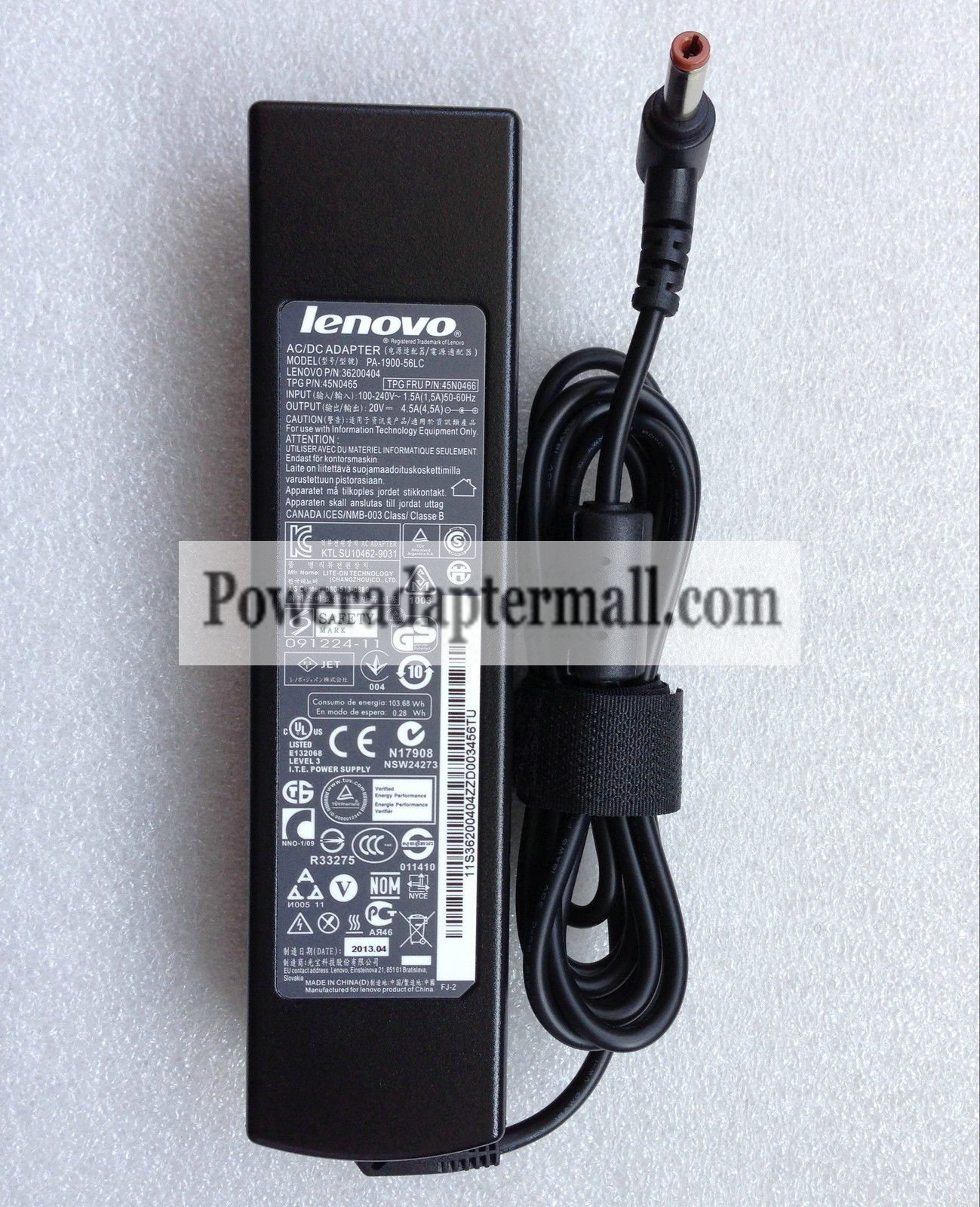 90W genuine Slim AC adapter Lenovo PA-1900-56LC 36001927 90W genuine Slim AC adapter Lenovo PA-1900-56LC 36001927