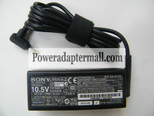 VGP-AC10V10 Sony SVD13213CXB Ultrabook AC Adapter 10.5V 3.8A VGP-AC10V10 Sony SVD13213CXB Ultrabook AC Adapter 10.5V 3.8A
