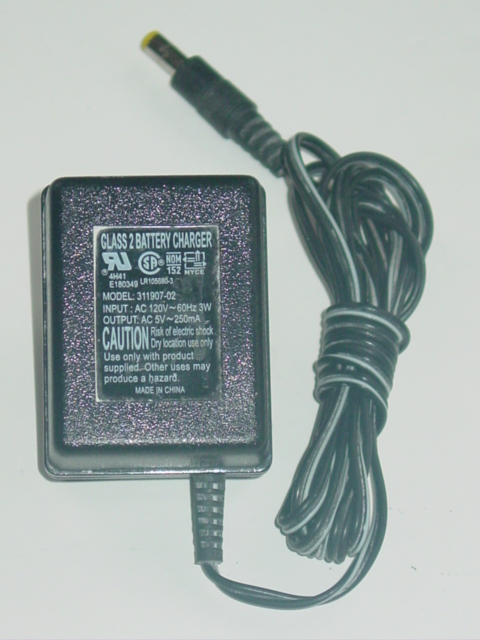 311907-02 Battery Charger AC Adapter 5VAC 250mA 31190702 311907-02 Battery Charger AC Adapter 5VAC 250mA 31190702