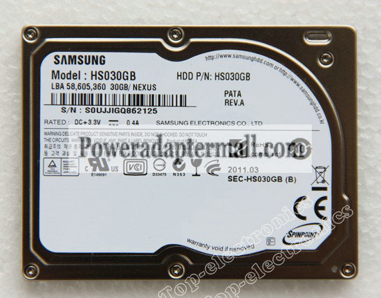 1.8"30GB 5MM SAMSUNG HARD DRIVE HS030GB for iPod Video 1.8"30GB 5MM SAMSUNG HARD DRIVE HS030GB for iPod Video