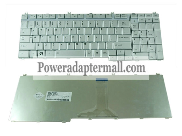 Toshiba Satellite P205D P205D-S7436 Laptop Keyboard Silver Toshiba Satellite P205D P205D-S7436 Laptop Keyboard Silver