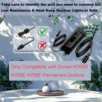 for Govee Waterproof Power Adapter 36V for Govee Permanent Outdoor Light Series H705D/H705E/H705F ( for Govee Waterproof Power Adapter 36V for Govee Permanent Outdoor Light Series H705D/H705E/H705F (