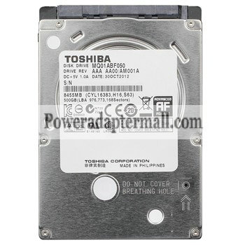 Toshiba MQ01ABF050 500GB 5400RPM SATA2 8MB Laptop HDD Hard 2.5" Toshiba MQ01ABF050 500GB 5400RPM SATA2 8MB Laptop HDD Hard 2.5"