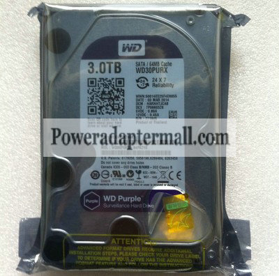 Western Digital WD30PURX 3TB IntelliPower SATA3/SATA Hard Drive Western Digital WD30PURX 3TB IntelliPower SATA3/SATA Hard Drive