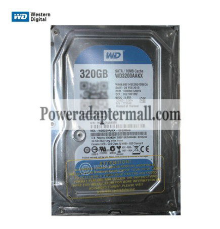 Western Digital WD3200AAKX Blue 320GB 7200RPM 16MB SATA 3.5" Western Digital WD3200AAKX Blue 320GB 7200RPM 16MB SATA 3.5"