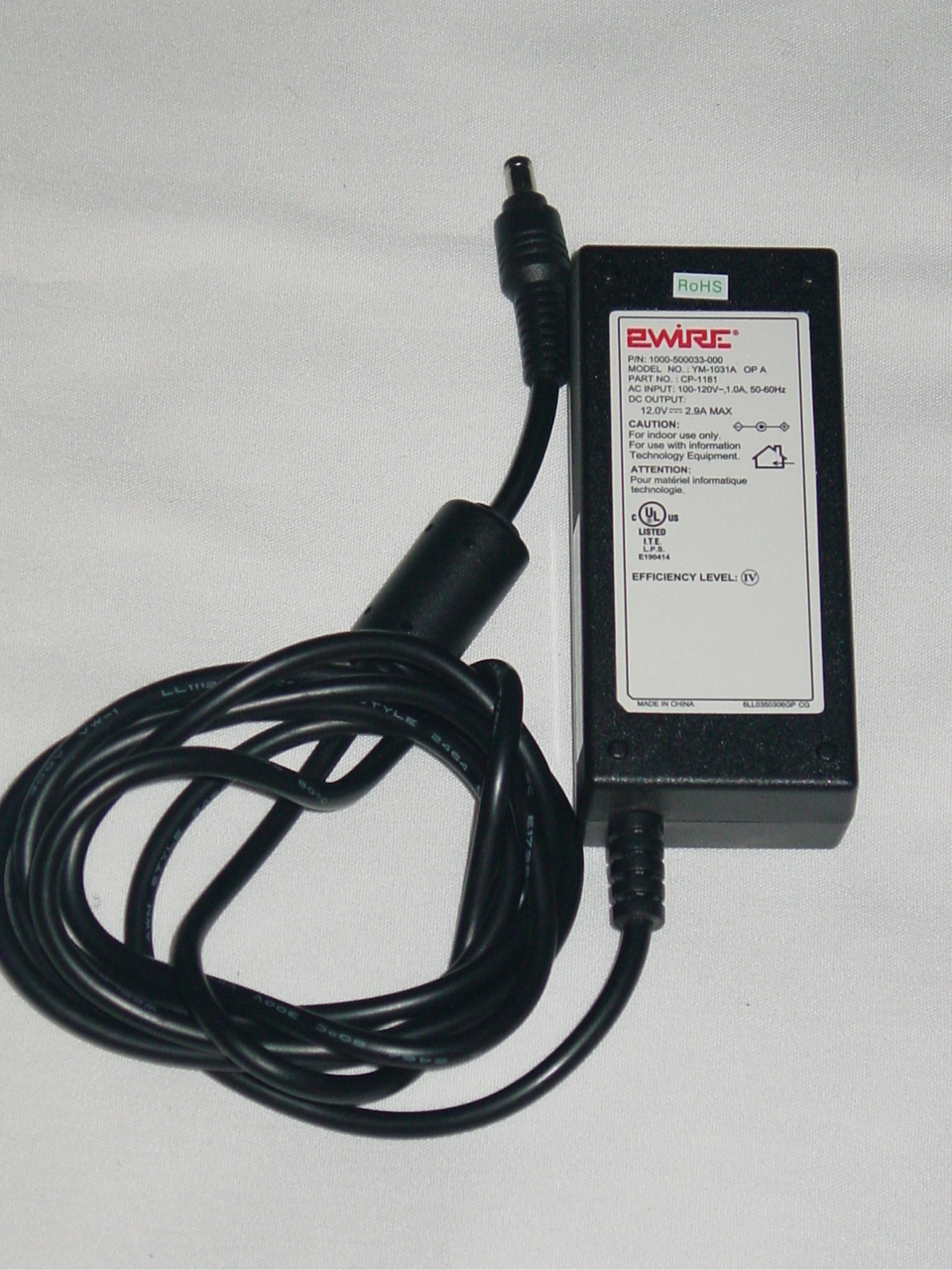 2Wire YM-1031A AC Adapter 1000-500033-000 12V 2.9A 2Wire YM-1031A AC Adapter 1000-500033-000 12V 2.9A